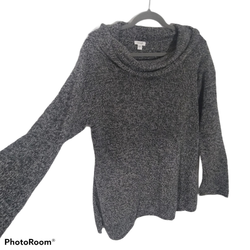 PureJill cowl neck marbled sweater Large